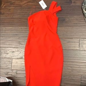 Red one Shoulder dress